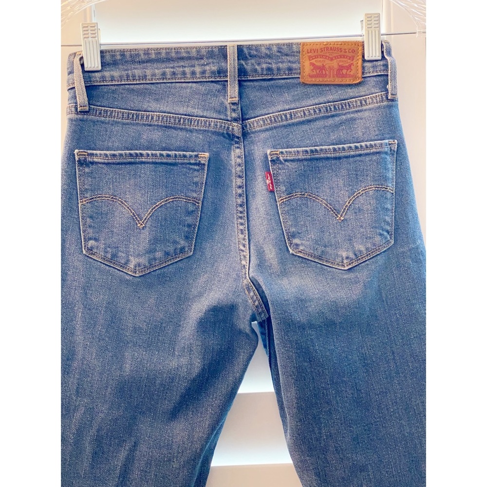 Levi's 721 ๐High Rise Skinny Women's Jeans Size 25 Medium Wash Knee Holes - Picture 9 of 11